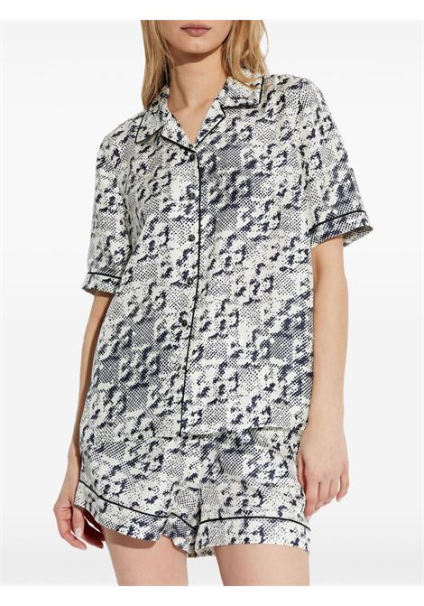Camicia monogramma in blu e bianco Tory burch - donna TORY BURCH | 167742113